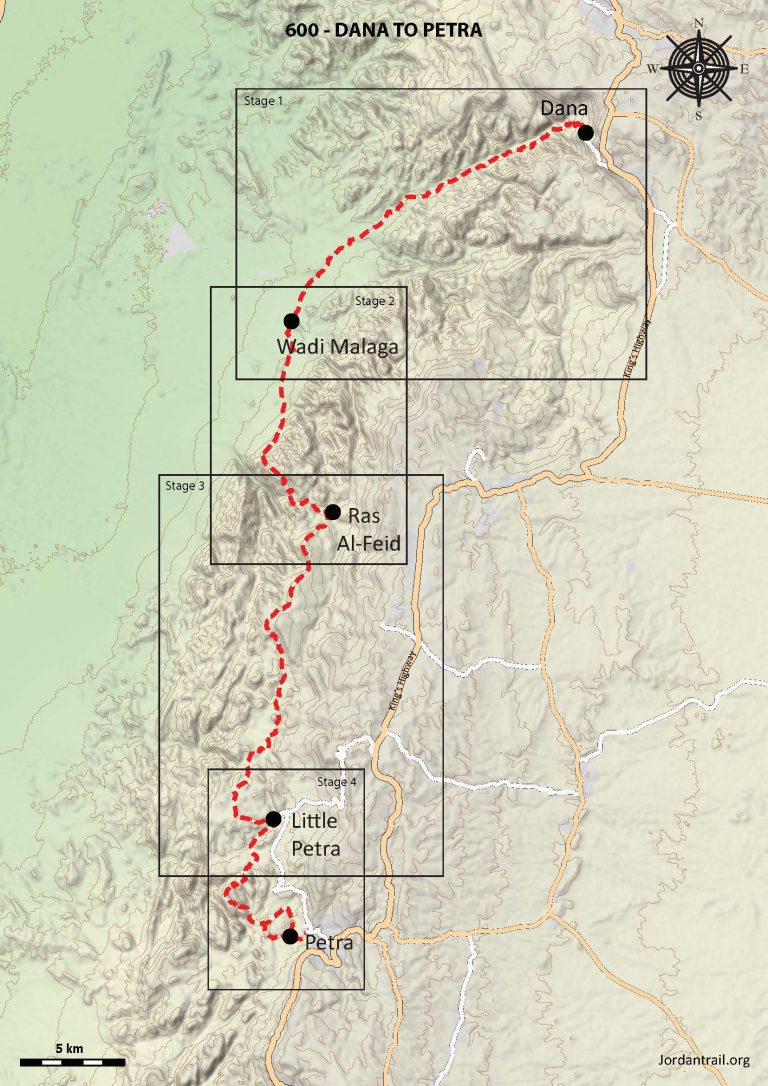 From Dana:  7 Days Hike to Petra