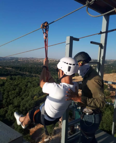 Zipline over Ajloun's Forest Reserve - Jordanian Guests