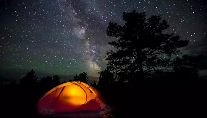 Camping under stars in Nature Reserve